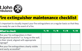 Fire extinguisher maintenance checklist