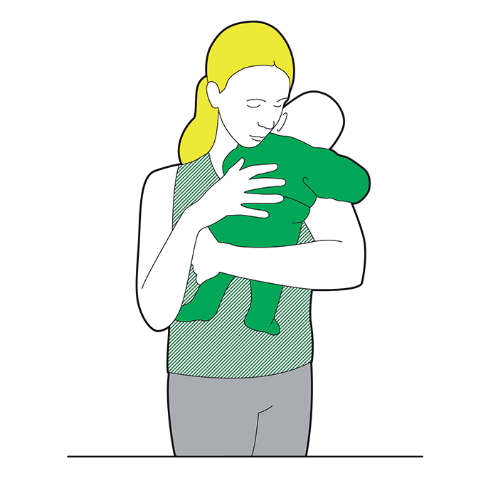 Seizures in babies - try to keep the baby calm