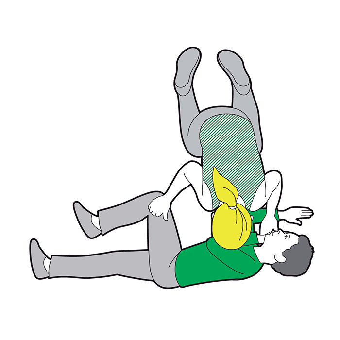 Child recovery position - roll the child towards you