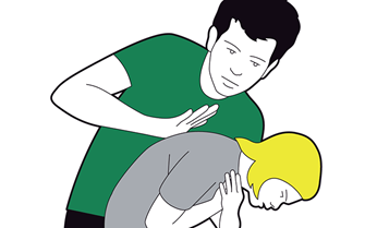 Child choking first aid - give five back blows