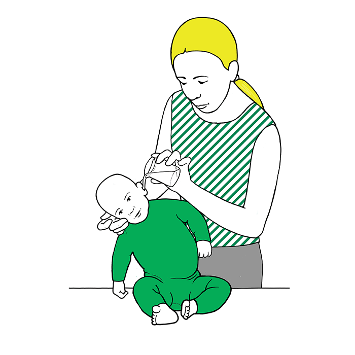 Insect in baby or child's ear - gently flood ear with tepid water