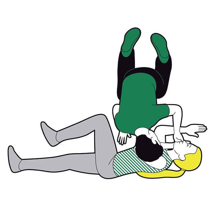 Adult recovery position - make sure airway is open