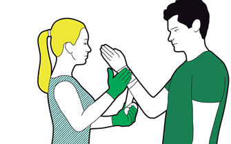 Severe bleeding first aid - firmly secure the dressing with a bandage