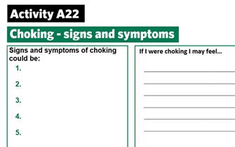KS2-A22-Signs and symptoms of choking KS2-A22-Signs and symptoms of choking