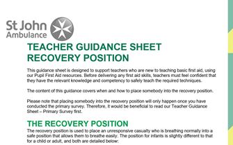 Teacher Guidance Recovery Position