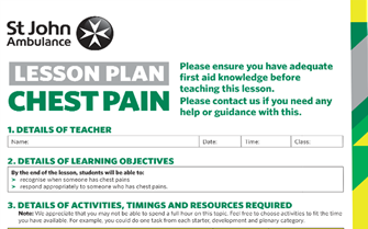Chest Pain lesson plan image