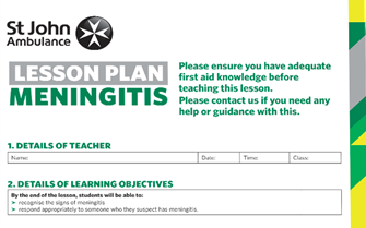 Meningitis lesson plan image