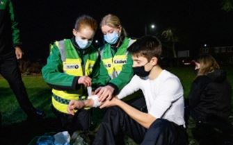 Selby_Myles being bandaged 06 300x191