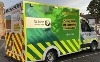 St John Ambulance ambulance parked.
