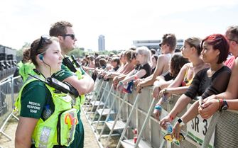 Medical response team at an event