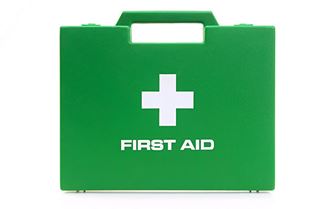 Green first aid kit
