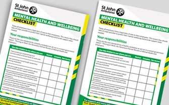 Mental health wellbeing checklist