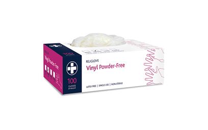 Box of 100 Medium Vinyl Powder-Free Gloves