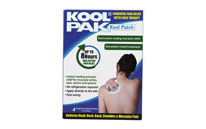 Pack of 4 13 x 9.5cm KoolPak® Kool Patch Pack of 4 13 x 9.5cm KoolPak® Kool Patch