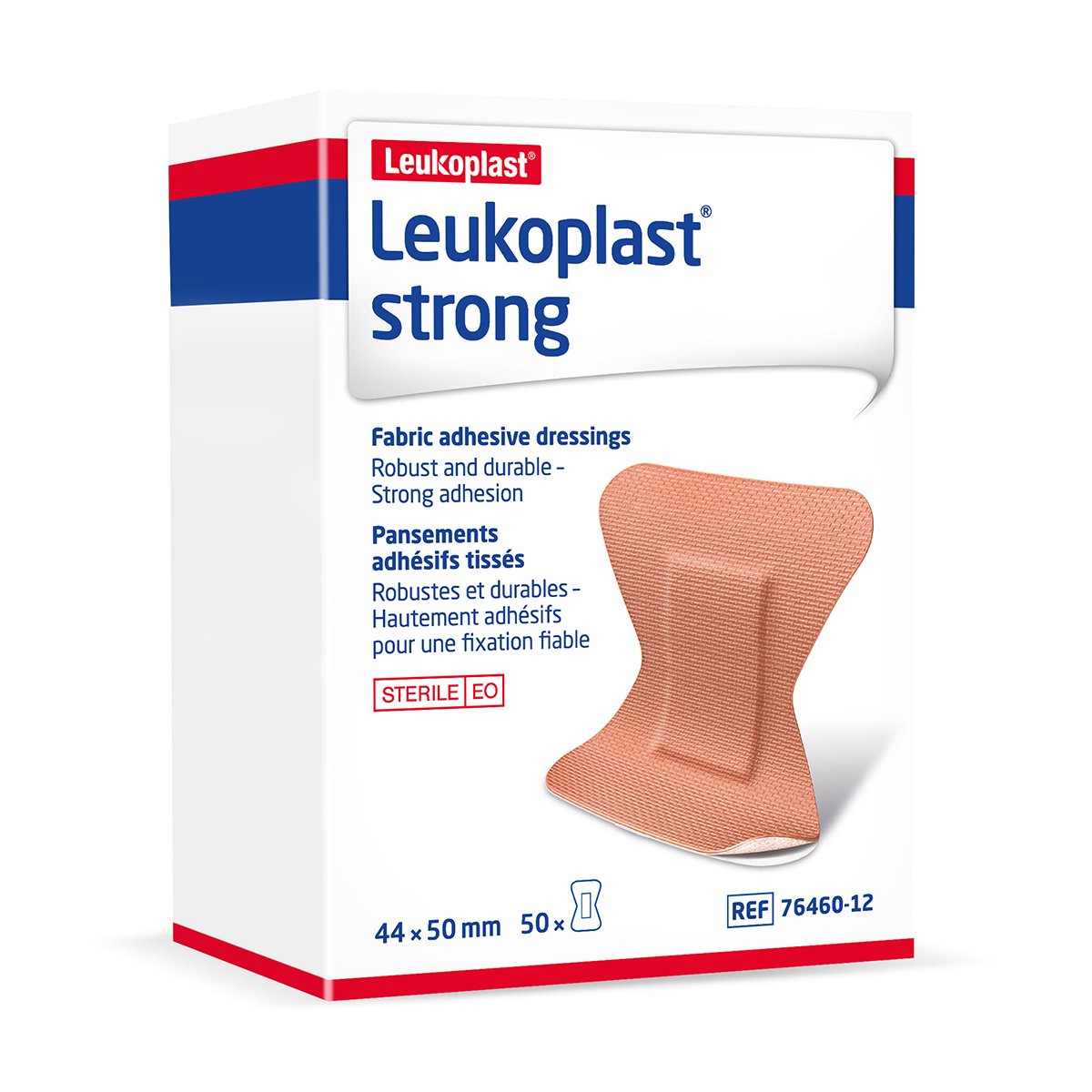 Pack of 50 4.4 x 5cm Leukoplast Strong Fabric Plasters