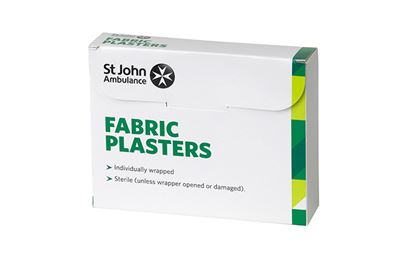 Pack of 100 Assorted Sizes St John Ambulance Fabric Plasters Pack of 100 Assorted Sizes St John Ambulance Fabric Plasters
