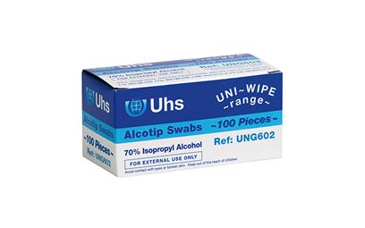 Box of 100 3cm x 3cm Alcoprep Swabs Box of 100 3cm x 3cm Alcoprep Swabs