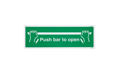 Fire Exit Push Bar to Open British Standard Vinyl Sign Fire Exit Push Bar to Open British Standard Vinyl Sign