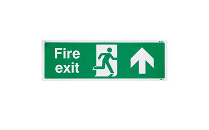 Fire Exit Up British Standard Vinyl Sign Fire Exit Up British Standard Vinyl Sign