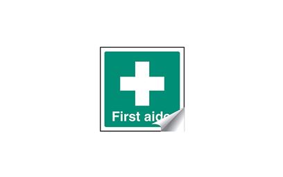First Aider Vinyl Label